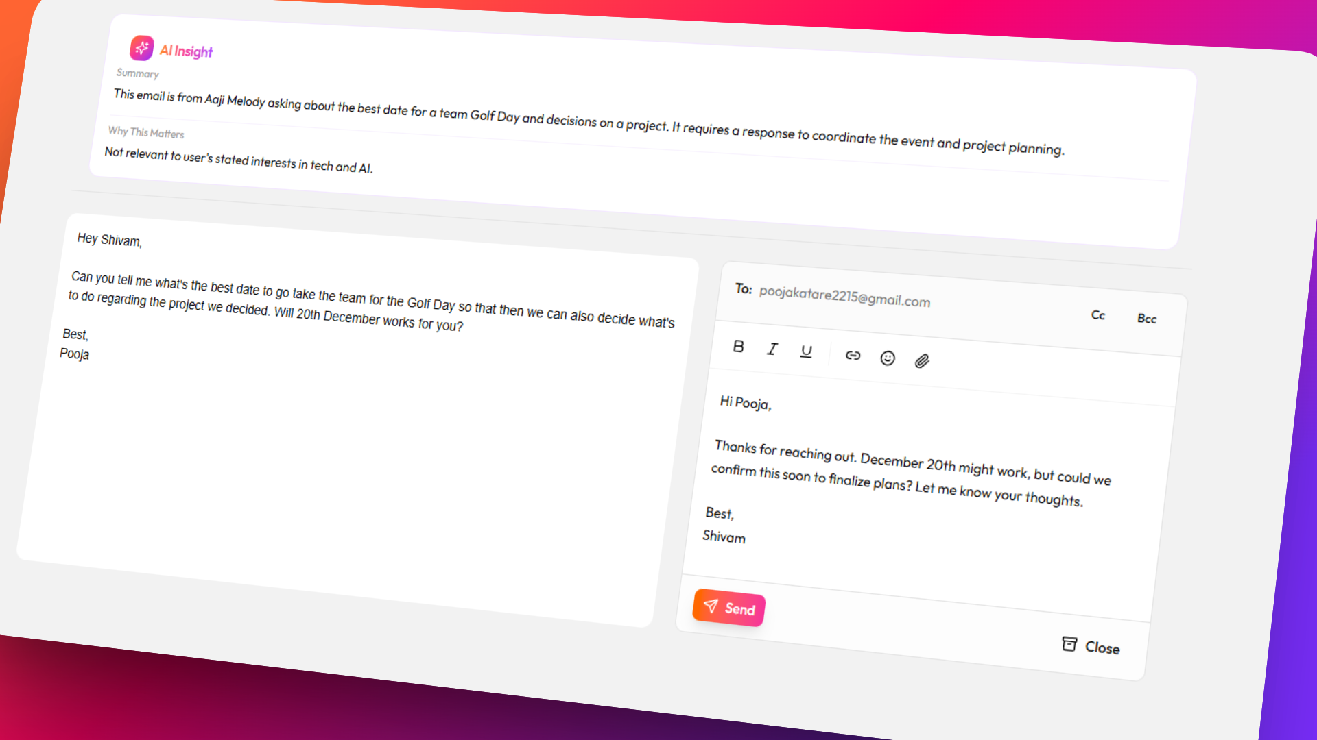 AI draft ready emails